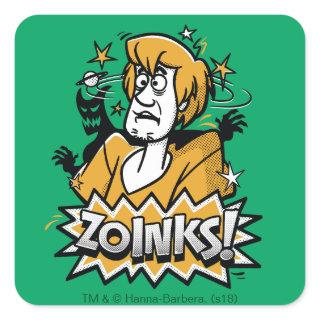 Shaggy "Zoinks!" Halftone Graphic Square Sticker