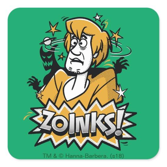 Shaggy "Zoinks!" Halftone Graphic Square Sticker