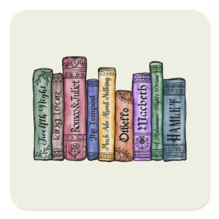 Shakespeare Books No.1 Square Sticker