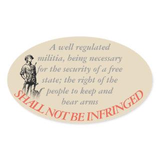 Shall Not Be Infringed Oval Sticker