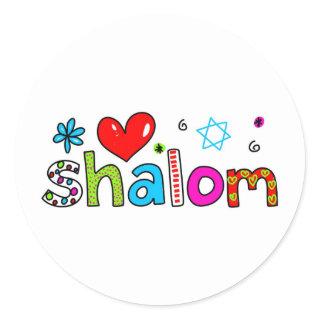Shalom Classic Round Sticker