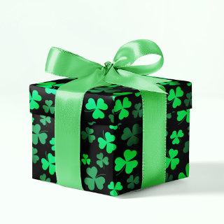 Shamrock Clover Green Black 3 Leaf St Patricks Day