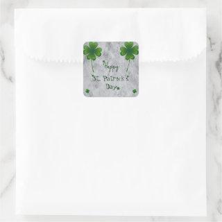 Shamrock St. Patrick's Day Square Sticker
