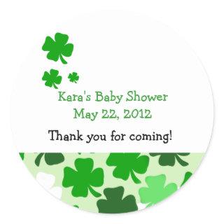 SHAMROCKS ST PATRICKS DAY Custom Favor Sticker