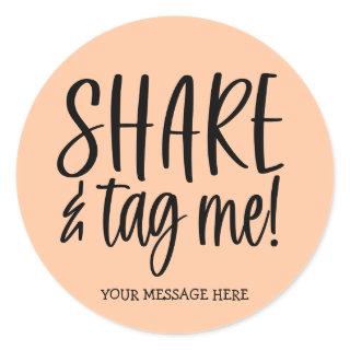 Share and Tag Me Instagram Small Business Sticker