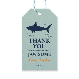 Shark birthday Party Thank You Gift Tags
