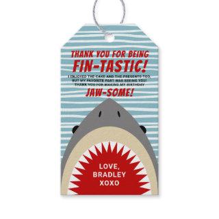 Shark Bite Any Age Birthday Party Thank You Gift Tags