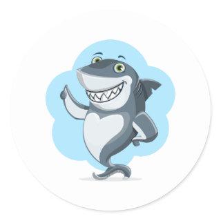Shark Fish Swim Home Personalize Destiny Destiny'S Classic Round Sticker