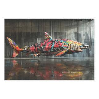 Shark Graffiti Urban Predator Decoupage   Sheets