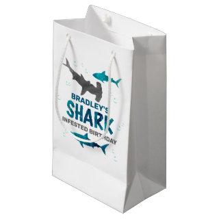 Shark Infested Any Age Birthday Party Small Gift Bag