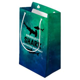 Shark Infested Any Age Birthday Party Small Gift Bag