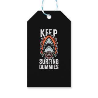Shark Keep Surfing Dummies Gift Tags