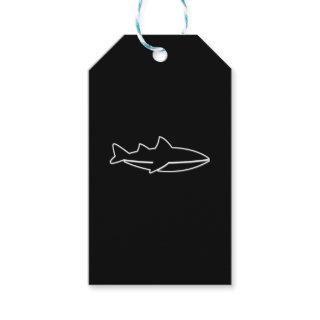 Shark Lineart Gift Tags