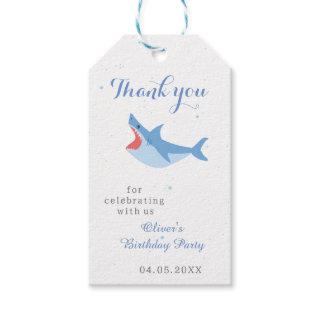 Shark Summer Party Splash Birthday Bash Thank You Gift Tags