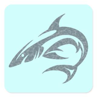 Shark Tattoo Square Sticker