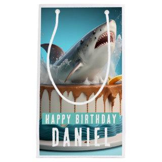 Shark themed Birthday Cake Small Gift Bag