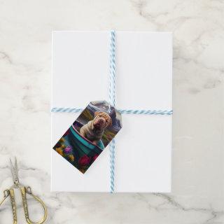 Sharpei on a Paddle: A Scenic Adventure Gift Tags