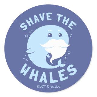Shave The Whales Classic Round Sticker