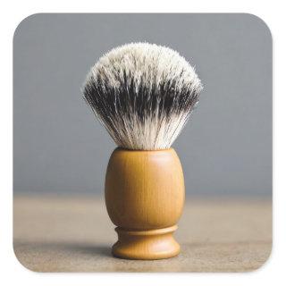 Shaving Brush Square Sticker