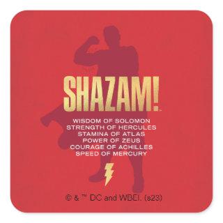 SHAZAM! Fury of the Gods | Flexing Silhouette Square Sticker