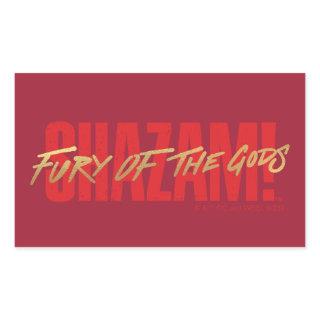 SHAZAM! Fury of the Gods | Golden Marker Logo Rectangular Sticker