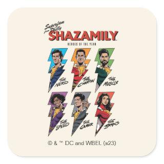 SHAZAM! Fury of the Gods | SHAZAMily Comic Bolts Square Sticker