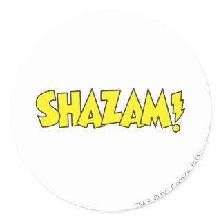 Shazam Logo Yellow Classic Round Sticker