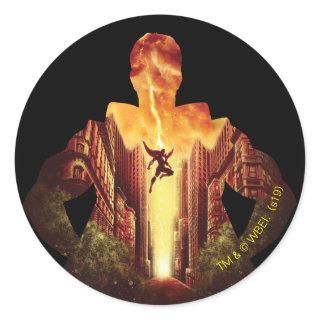 SHAZAM! | Shazam Sunset Silhouette Classic Round Sticker