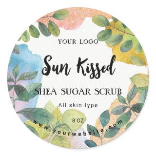 Shea butter scrub botanical label template