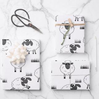 Sheep Pattern - Black and White  Sheets