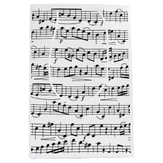 Sheet Music Notes       Medium Gift Bag