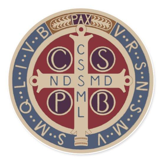Sheet of St. Benedict Medal Stickers