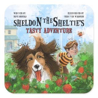 Sheldon the Sheltie Square Sticker