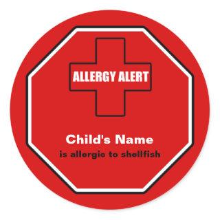 Shellfish Allergy Medical Alert Custom Std Sticker