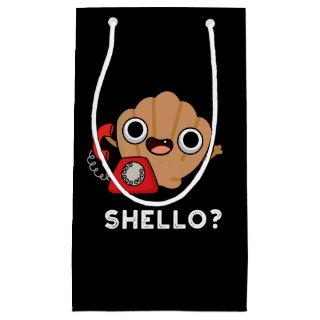 Shello Funny Sea Shell Pun Dark BG Small Gift Bag