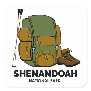 Shenandoah National Park Backpack Square Sticker