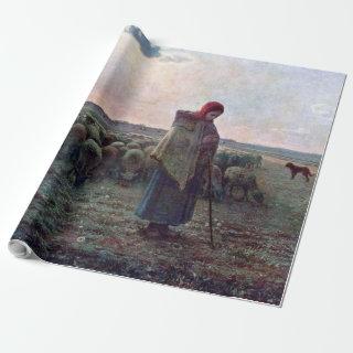 Shepherdess with Her Flock, Jean-Francois Millet