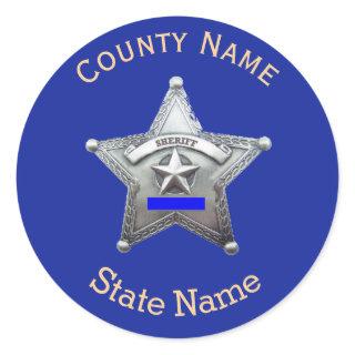 Sheriff Badge Custom Round Sticker
