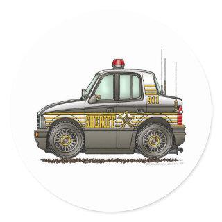Sheriff Car Patrol Car Law Enforcement Classic Round Sticker