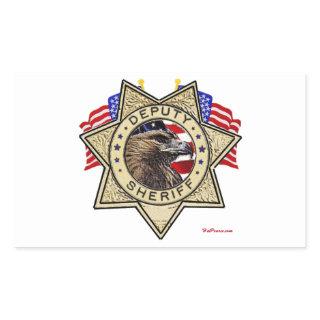 Sheriff Deputy Badge Rectangular Sticker