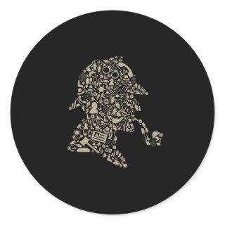 Sherlock Holmes Classic Round Sticker