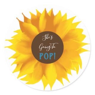 She's Going To Pop Sunflower Stickers