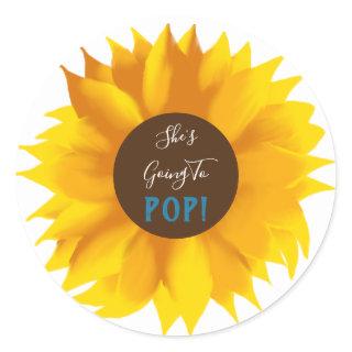 She's Going To Pop Sunflower Stickers