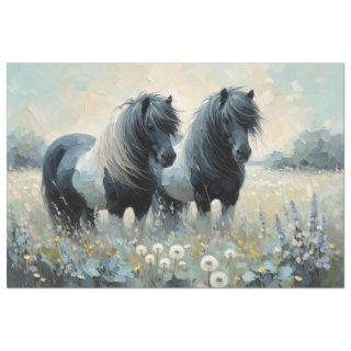 Shetland Pony Piebald Decoupage Tissue Paper