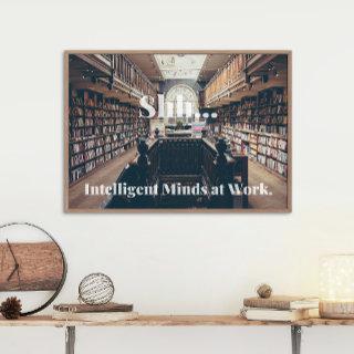 Shh... Intelligent Minds at Work Library Canvas Print