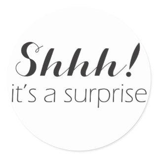 Shhh! it's a surprise party stickers
