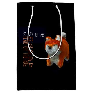 Shiba Puppy 3D Digital Art Dog Year 2018 M Gift B Medium Gift Bag