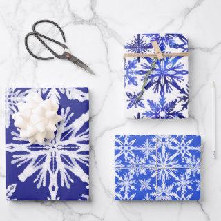 Shibori Tie Dye Indigo Blue Snowflakes Pattern  Sheets