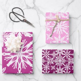 Shibori Tie Dye Pink Snowflakes Pattern  Sheets