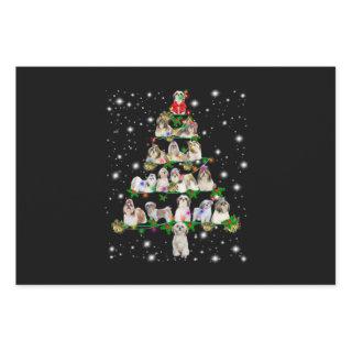 Shih Tzu Christmas Tree Covered By Fashlight  Sheets